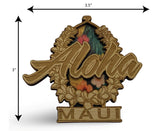 Aloha Maui Wood Magnet