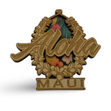 Aloha Maui Wood Magnet