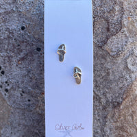 Silver Girl Bottle Stud Earrings