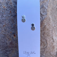 Silver Girl Bottle Stud Earrings