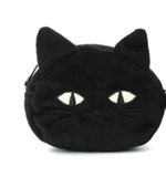 Furry Black Cat Coin Purse