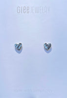 Glee Jewelry Heart Stud Earrings