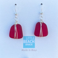 Little Beach Shack Sea Glass Earrings