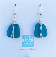 Little Beach Shack Sea Glass Earrings